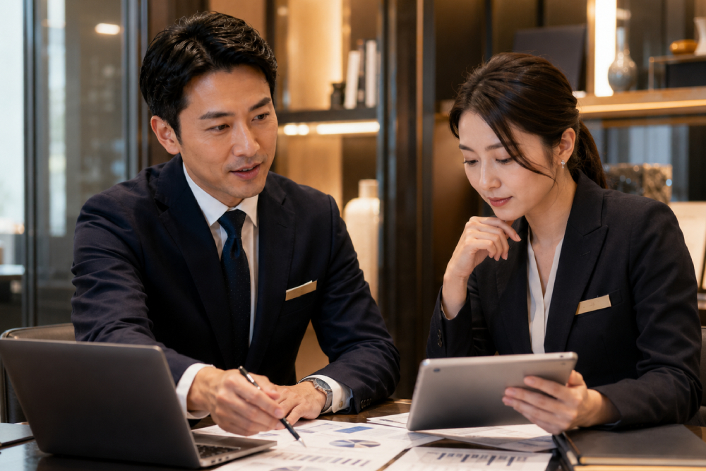 ホテルフロントでの運営イメージ
